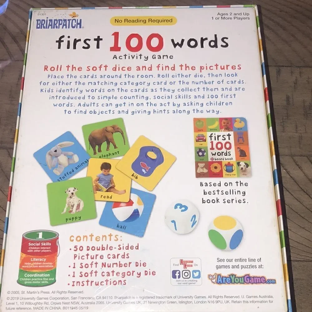 First 💯 Words Activity Game by BriarPatch No Reading Required Fun🤩 4 Wee Ones!